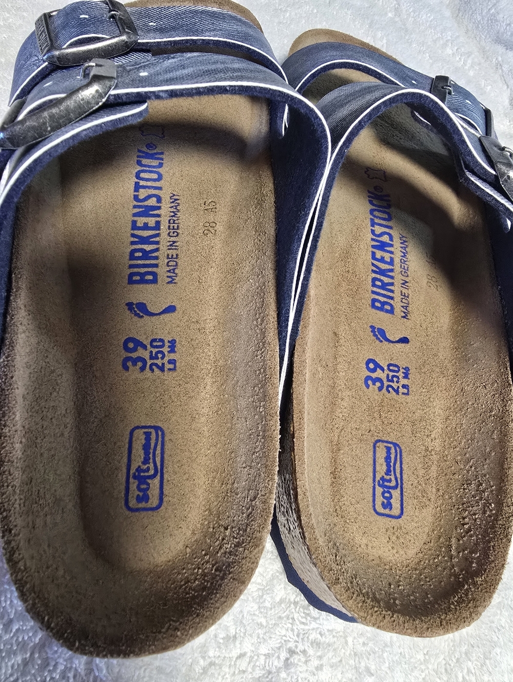 Birkenstock Arizona Double Buckle Sandals in Denim Blue SIZE 39 - Picture 6 of 7